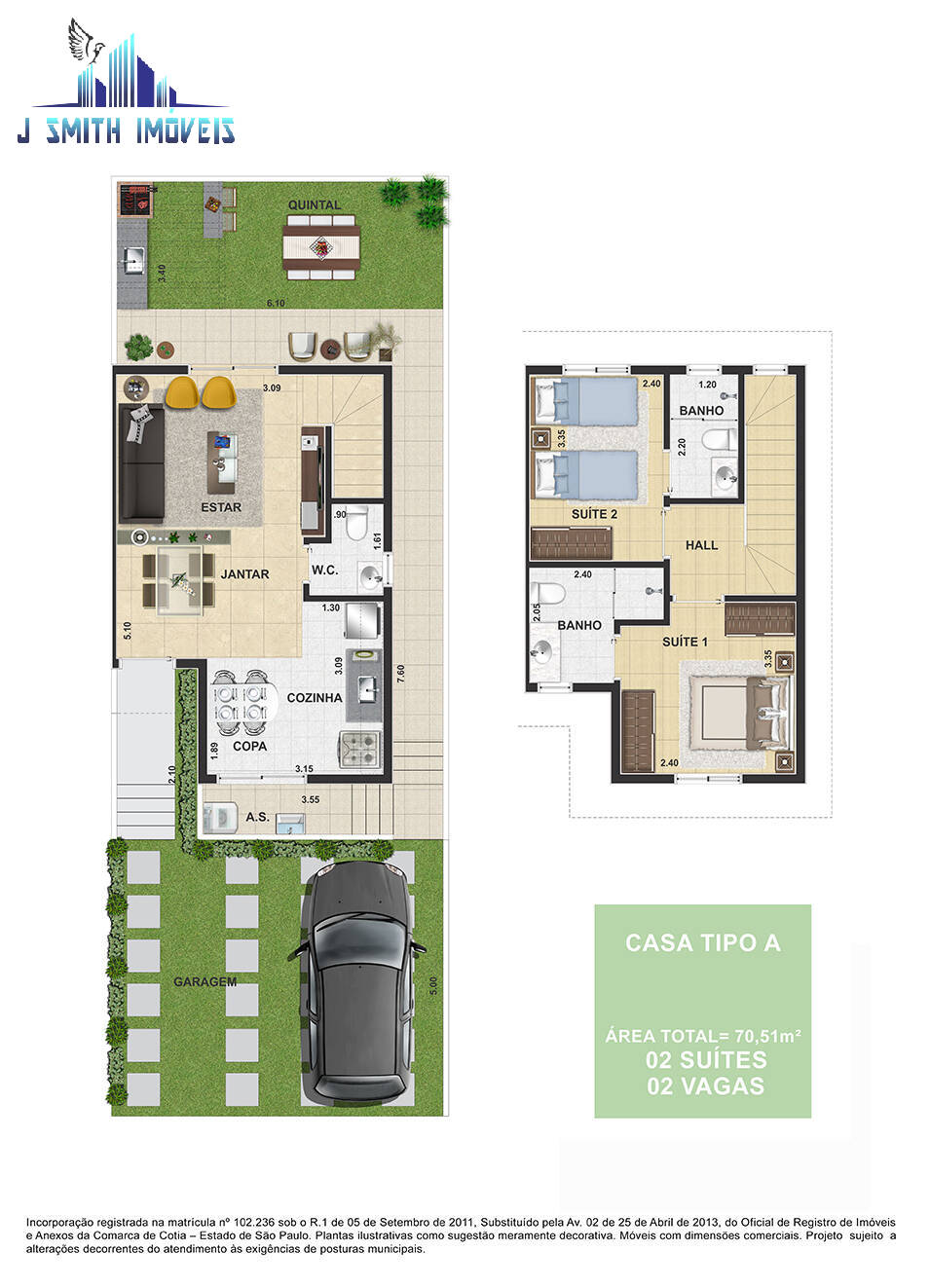 Casa, 2 quartos, 70 m² - Foto 2