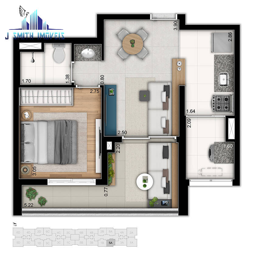 Apartamento, 1 quarto, 45 m² - Foto 15